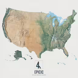 the us has 4 big scale maps in the form of a map