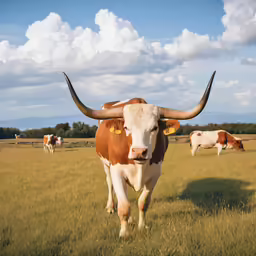 several cows that are standing in the grass