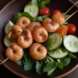 various fruits and vegetables on a plate
