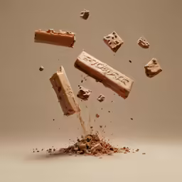 an image of food hitting into the air