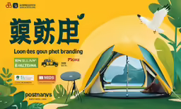 the tent has been used as a decoration for the party