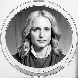 an old photograph of a young woman