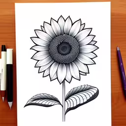 this sunflower has two petals on the stalk, and two stems are on the stem