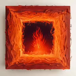 a piece of art with a small square in it