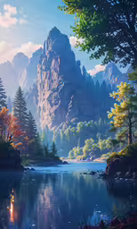 the water in the lake is very quiet
