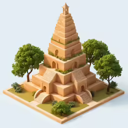 the miniature model is made up to look like a castle