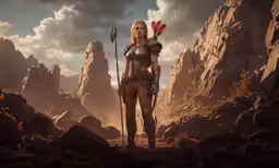 an image of a woman that is standing in the dirt