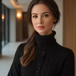 an image of a woman that is wearing black