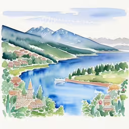 /tmp/FOO9v5SaX.jpg = a watercolor painting of a lake with hills and buildings
,/tmp/FOO9v5SaX.jpg = a drawing of a lake in the mountains
,/tmp/FOO9v5SaX.jpg = watercolor painting of lake scene with green trees, mountains, and small village
,/tmp/FOO9v5SaX.jpg = a landscape painting with a lake, mountains and trees
,/tmp/FOO9v5SaX.jpg = watercolor painting of a scenic scene with trees and a mountain
,/tmp/FOO9v5SaX.jpg = a watercolor painting of some mountains by the lake
,/tmp/FOO9v5SaX.jpg = a painting of a small town with mountains behind it
