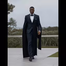 an african american male in a tuxedo and bow tie