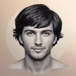 a man is shown in a photo and it looks like he has a goatee on