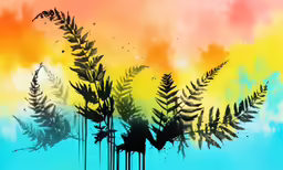 a painting with some flowers and butterflies in it