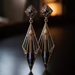 two pairs of jewelry is sitting on a table
