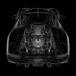 the inside of a car, showing a lot of parts