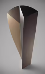 an abstract sculpture with different colors on the outside