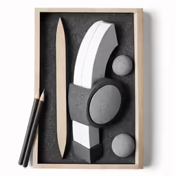 an object inside of a box that is holding paper and pencils