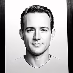 a portrait of a man is shown