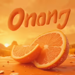 there is a sign and some fruit on the beach