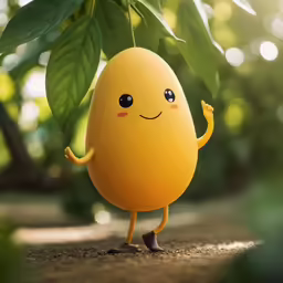 a little banana has big eyes on its face