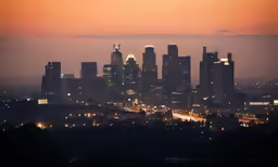 this is an image of a city at night