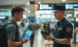 two men are standing near each other, talking
