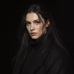 a beautiful woman with long hair and wet hair