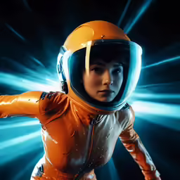 a picture of an animated character from the movie a girl in space suit and helmet