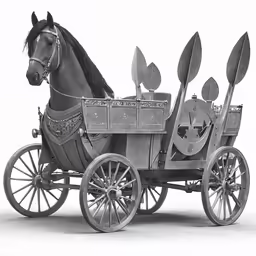 a very fancy old fashion looking horse drawn carriage