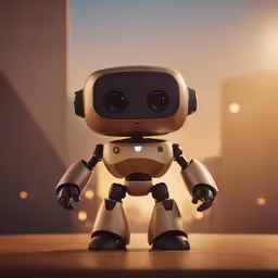 a robot with its face slightly closed and hands in the air