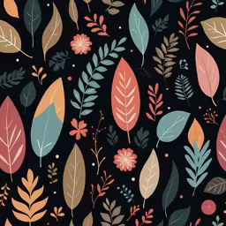 seamless leaves pattern with the colors of autumn
