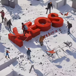 a very big piece of art that is being displayed