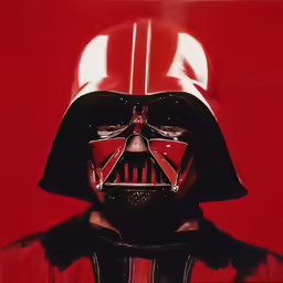 a star wars movie poster with a dark knight helmet