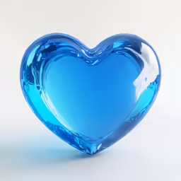 there is a blue heart that is very large
