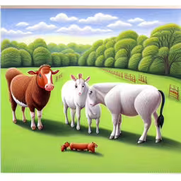 an animal and its calf in a pasture