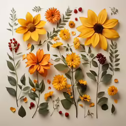 a picture of an arrangement of flowers on a white background