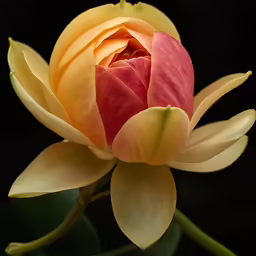 a red flower that is in a vase