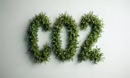the letters dop made up of various leafs and bushes