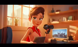 woman looking through binoculars in the movie cars