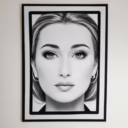 an artistic drawing of a woman with large eyelashes