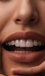 a close up view of someones smile with teeth