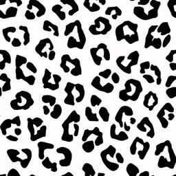 a black and white image of leopard print