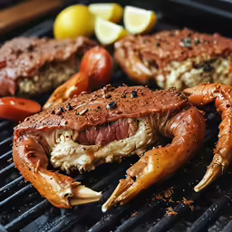 some cooked food on top of a grill