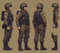 a man in a military uniform poses for an animation,the images are of a group of officers