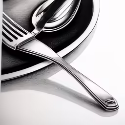 a knife, fork and spoon are shown in this picture