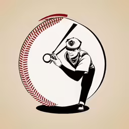 a baseball player holding a bat on top of a ball