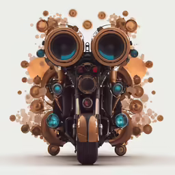 this is a graphic art work of an ornate motorcycle