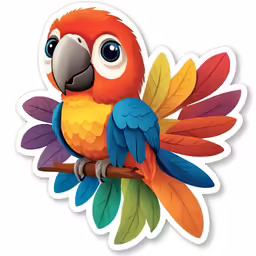 a bright parrot sitting on top of a branch