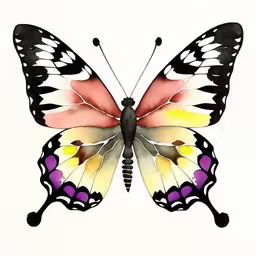 the butterfly is sitting on top of a table