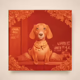 a photo of a dog in a yellow collar
