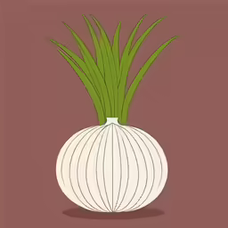 green onion on brown background with white lines